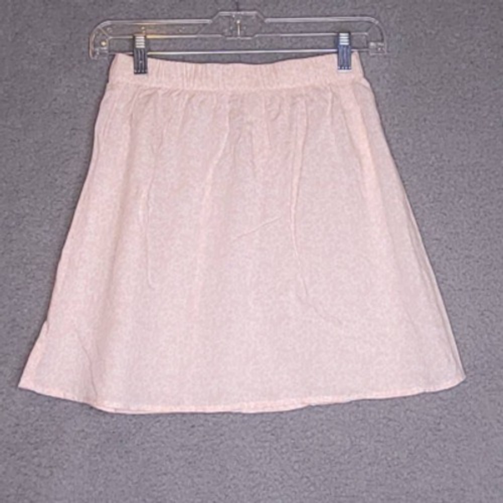 Abound‎ Womens A Line Skirt Pink Mini Moo Elastic Waist Pull On Viscose XS New